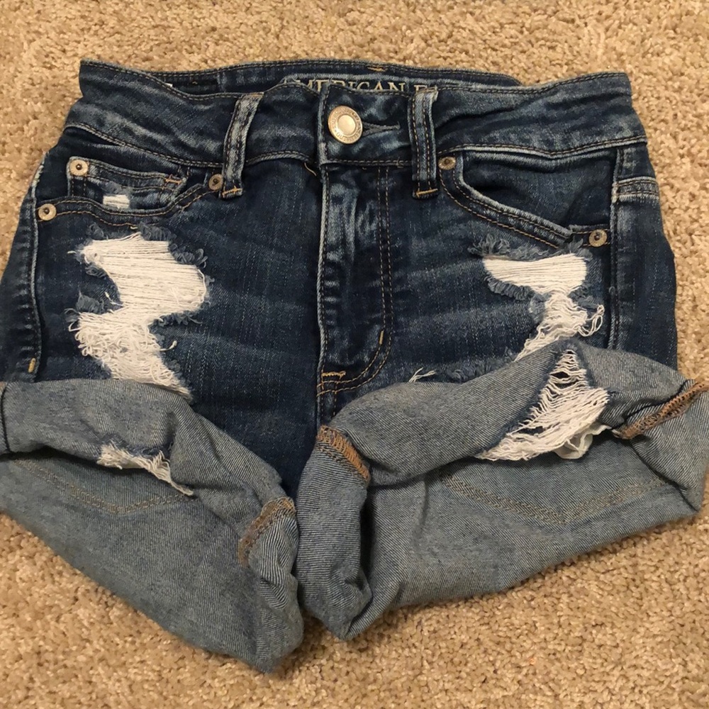 american eagle jean shorts size 0